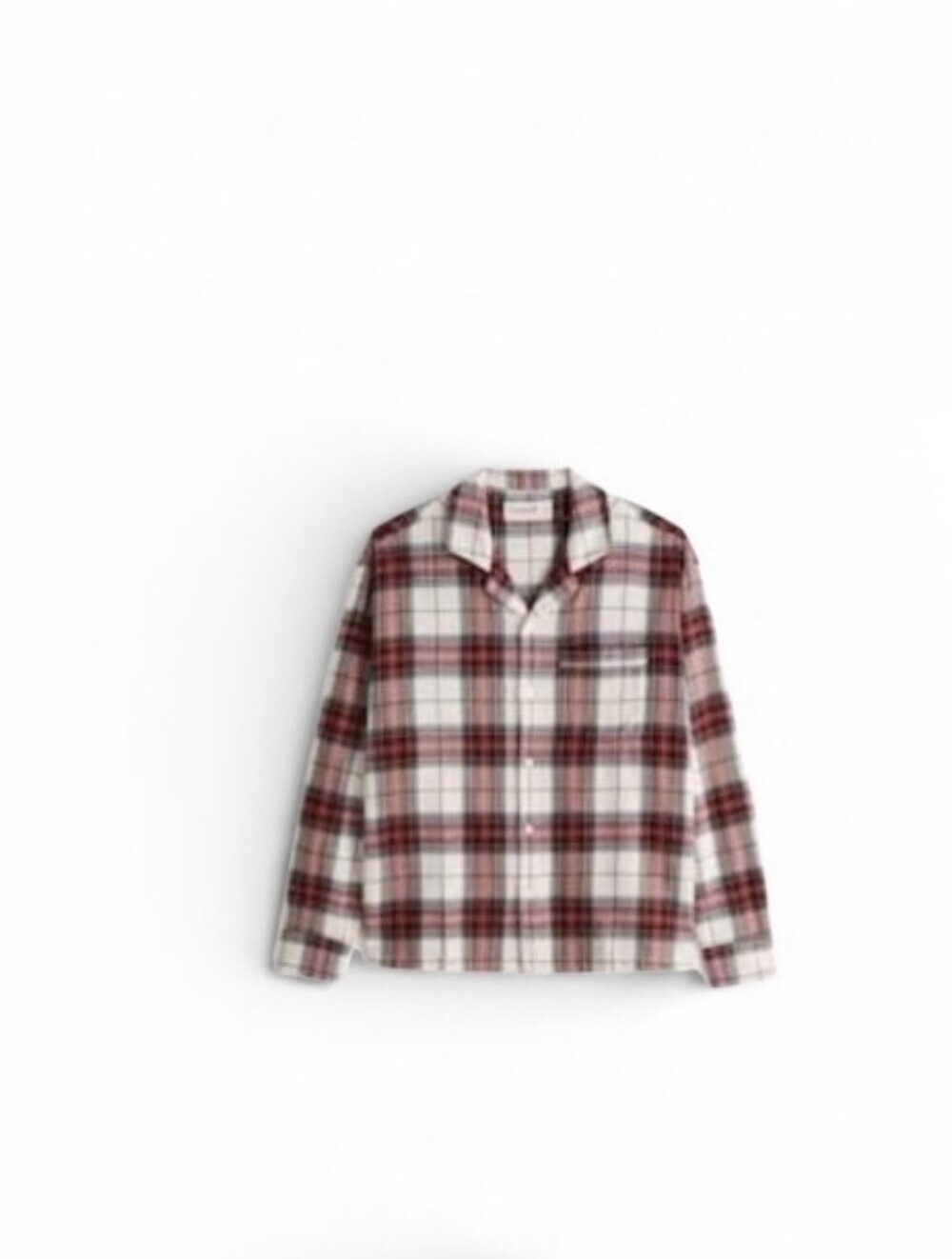 Abercrombie & Fitch Red Plaid Flannel Pajama Sleep Shirt Top Medium - Picture 4 of 10